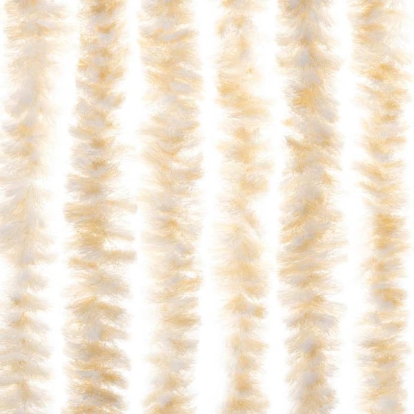 vidaXL flueforhæng 56x200 cm chenille beige og hvid