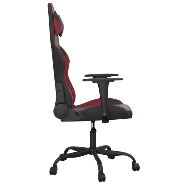 vidaXL gamingstol m. massagefunktion kunstlæder sort og vinrød