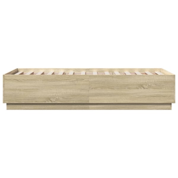 vidaXL Sengeramme sonoma eik 90x190 cm konstruert tre