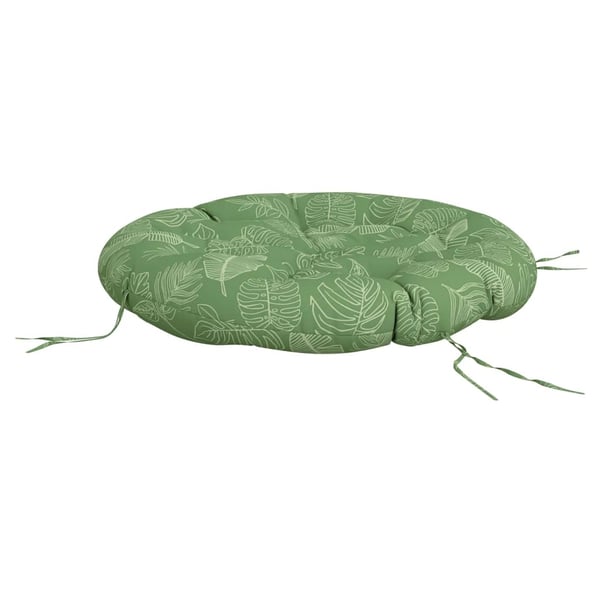 vidaXL rund hynde Ø100x11 cm oxfordstof bladmønster