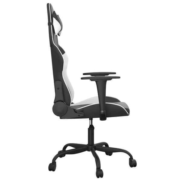 vidaXL gamingstol med massagefunktion kunstlæder sort og hvid