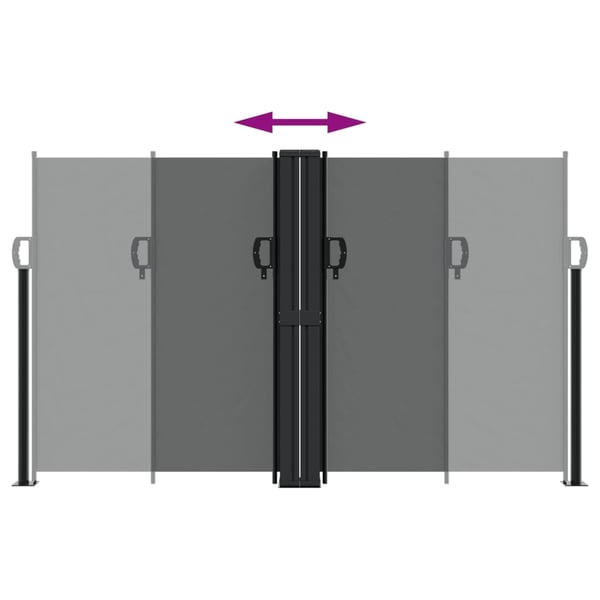 vidaXL Uttrekkbar sidemarkise antrasitt 140x1200 cm