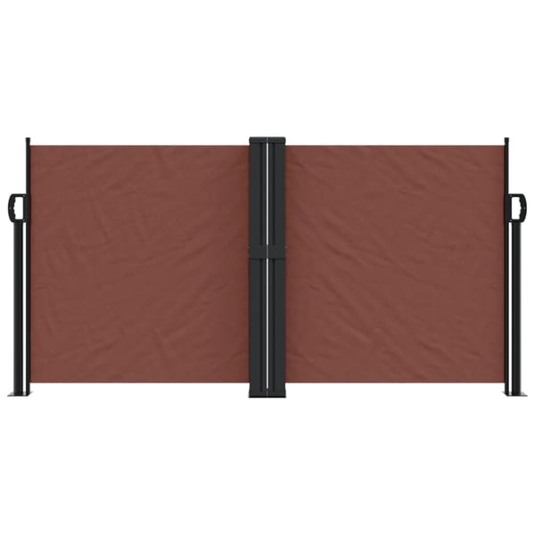 vidaXL Uttrekkbar sidemarkise brun 120x1200 cm