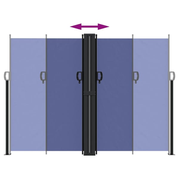 vidaXL Uttrekkbar sidemarkise 180x1200 cm blå