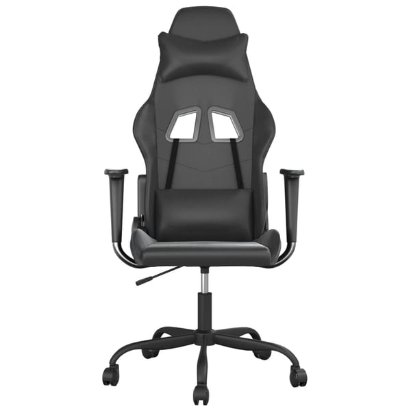 vidaXL Gamingstol med massage svart konstläder
