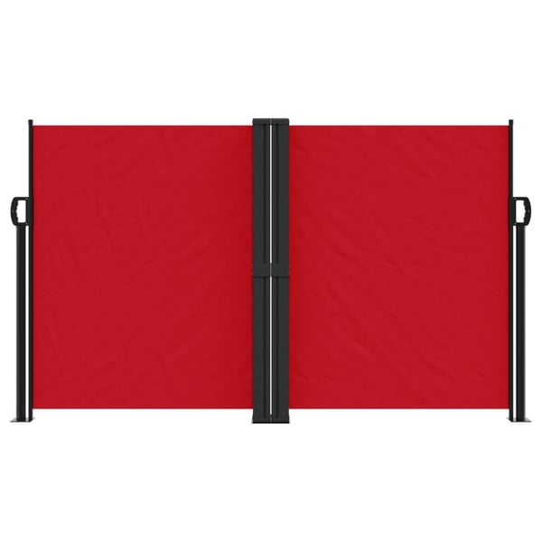 vidaXL Uttrekkbar sidemarkise rød 140x1200 cm