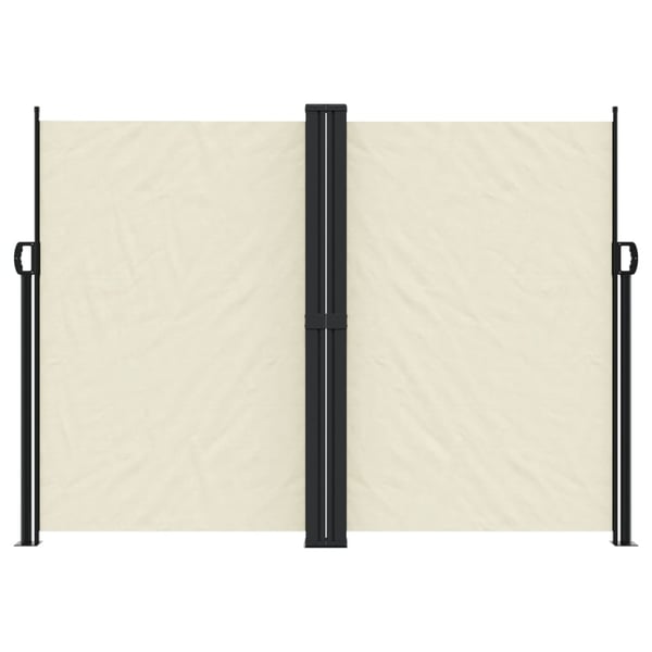 vidaXL Uttrekkbar sidemarkise 180x1200 cm kremhvit