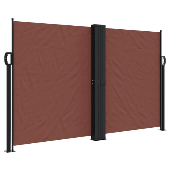 vidaXL Uttrekkbar sidemarkise brun 140x1200 cm