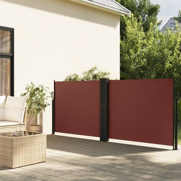 vidaXL sidemarkise 140x1200 cm sammenrullelig brun