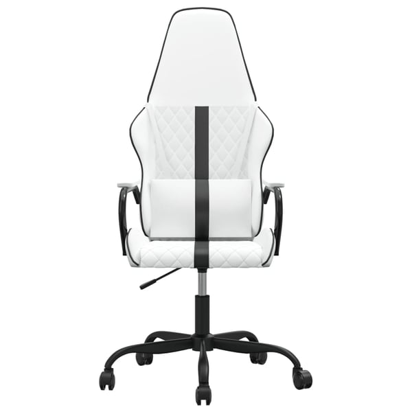 vidaXL gamingstol med massagefunktion kunstlæder sort og hvid