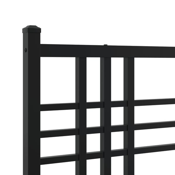 vidaXL Sengeramme i metall med hodegavl svart 100x190 cm
