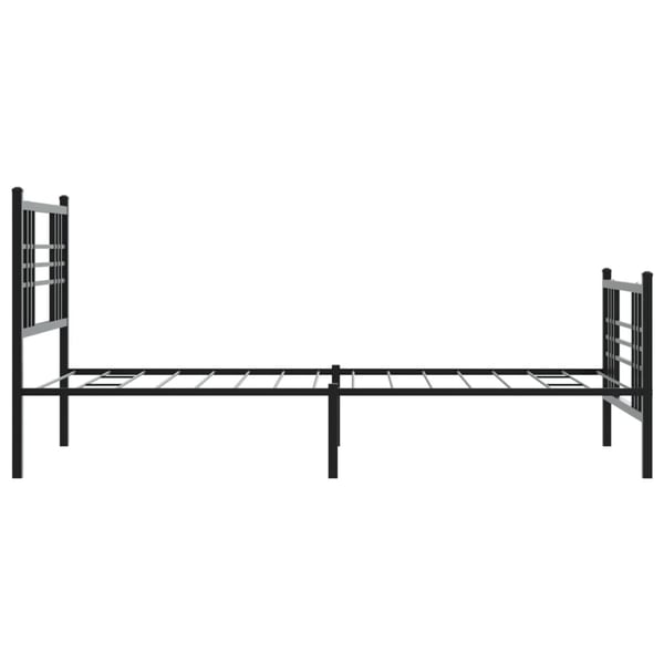 vidaXL Sengeramme i metall med hode- og fotgavl svart 100x200 cm