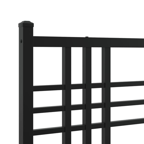 vidaXL Sengeramme i metall med hode- og fotgavl svart 100x200 cm