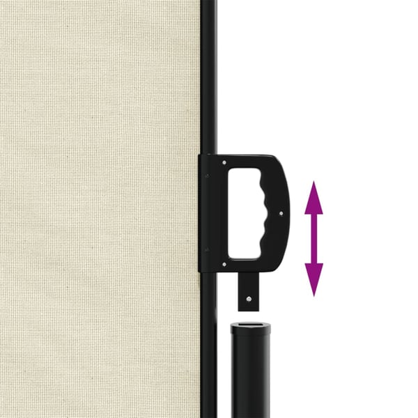 vidaXL Uttrekkbar sidemarkise kremhvit 140x1200 cm