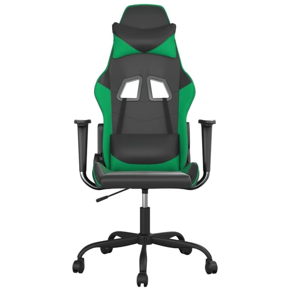 vidaXL gamingstol m. massagefunktion kunstlæder sort og grøn