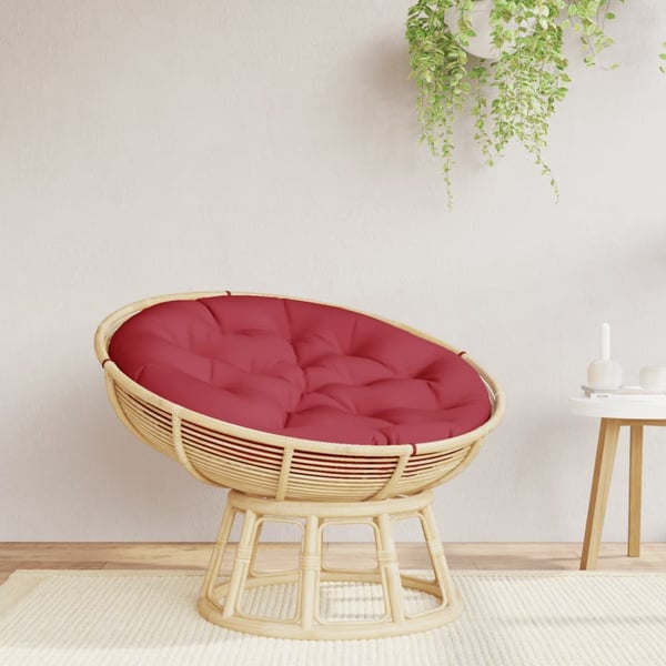 vidaXL rund hynde Ø100x11 cm oxfordstof vinrød