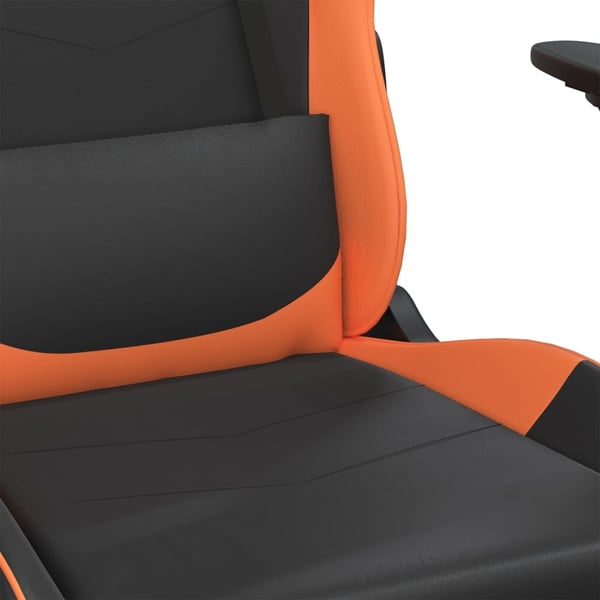 vidaXL gamingstol kunstlæder sort og orange