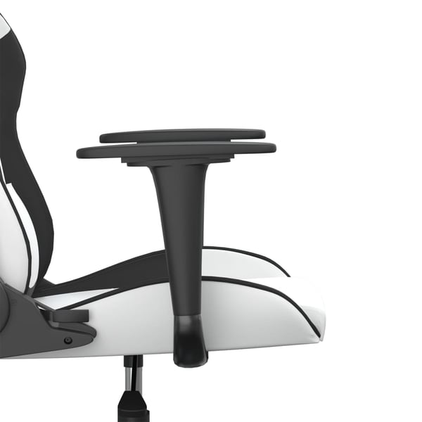 vidaXL gamingstol kunstlæder hvid og sort