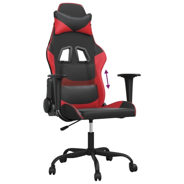 vidaXL Gamingstol svart och röd konstläder