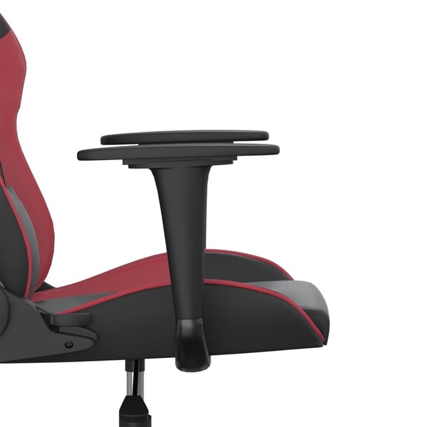 vidaXL gamingstol kunstlæder sort og vinrød