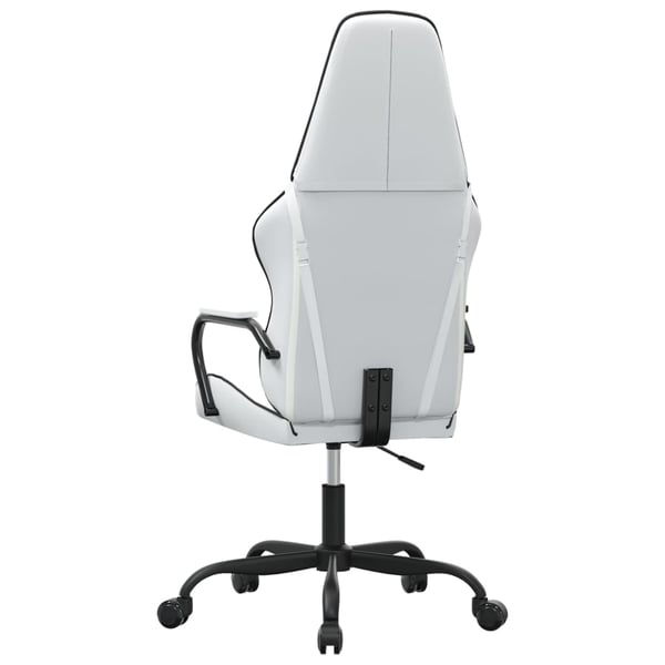 vidaXL Gamingstol vit och svart konstläder