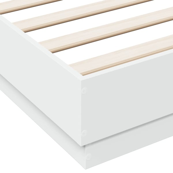 vidaXL Sengeramme hvit 140x190 cm konstruert tre