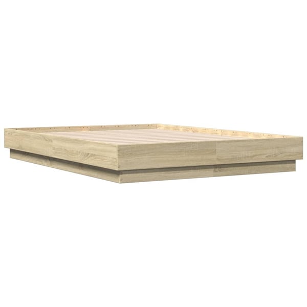 vidaXL Sengeramme sonoma eik 140x190 cm konstruert tre