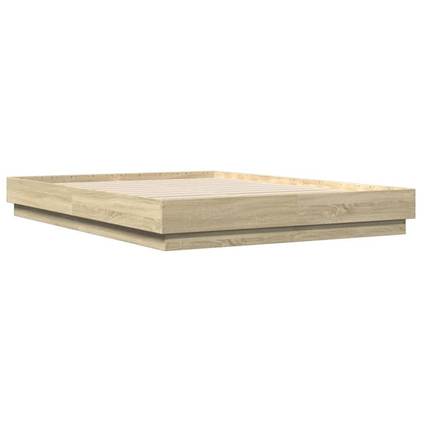 vidaXL Sengeramme sonoma eik 120x200 cm konstruert tre