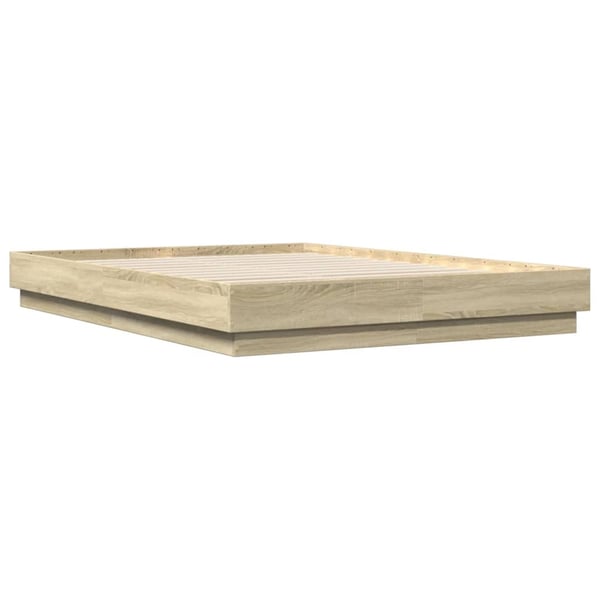 vidaXL Sengeramme sonoma eik 120x200 cm konstruert tre