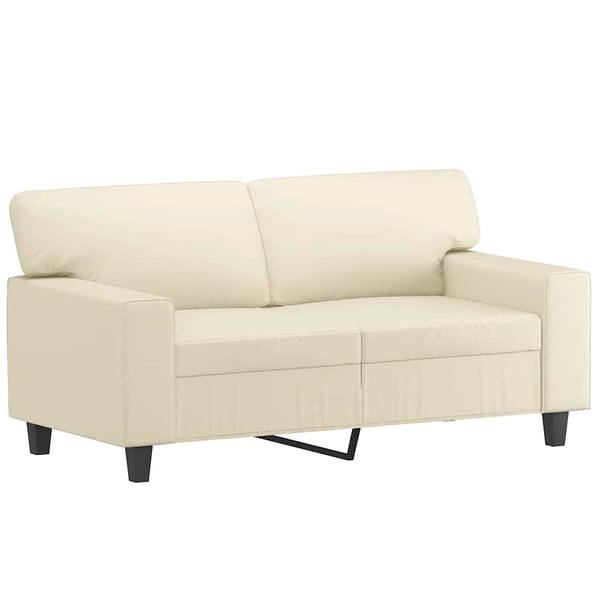 vidaXL 2-personers sofa 120 cm kunstlæder cremefarvet