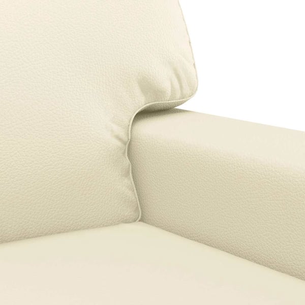 vidaXL 2-personers sofa 120 cm kunstlæder cremefarvet