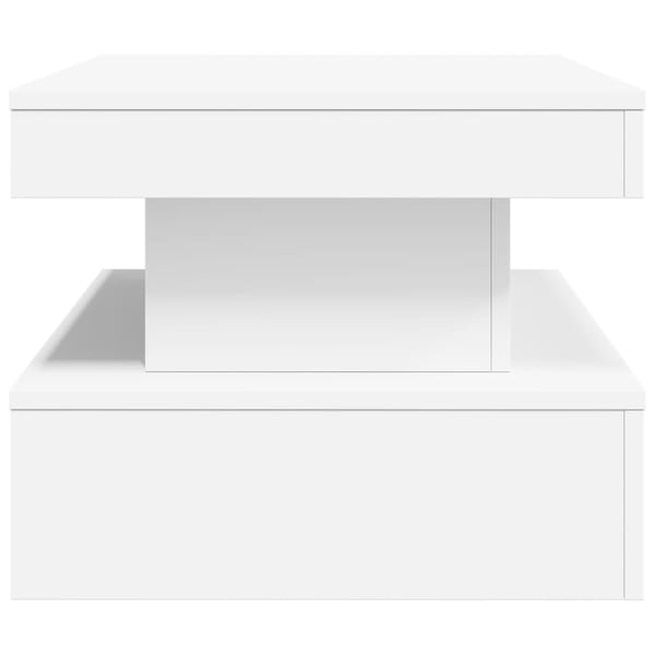 vidaXL Salongbord med LED-lys hvit 90x50x40 cm