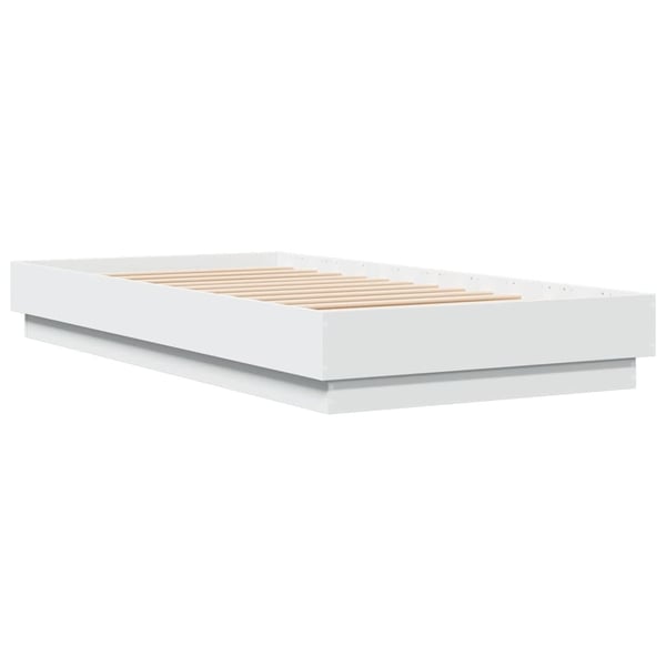 vidaXL Sengeramme hvit 90x190 cm konstruert tre