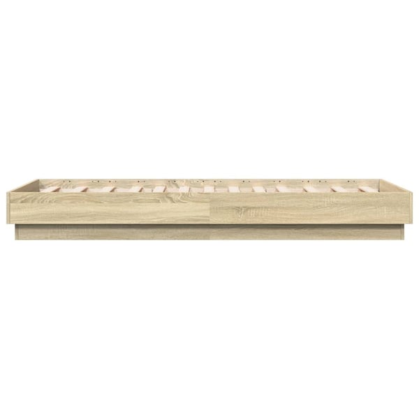 vidaXL Sengeramme uten madrass sonoma eik 90x190 cm konstruert tre