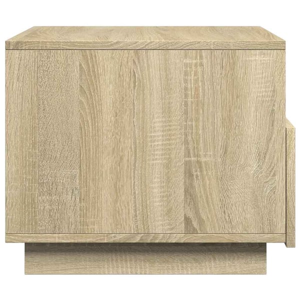 vidaXL Salongbord med LED-lys sonoma eik 50x49x40 cm