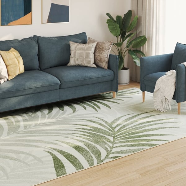 vidaXL Inne- og uteteppe kort luv flerfarget 190x300 cm sklisikkert