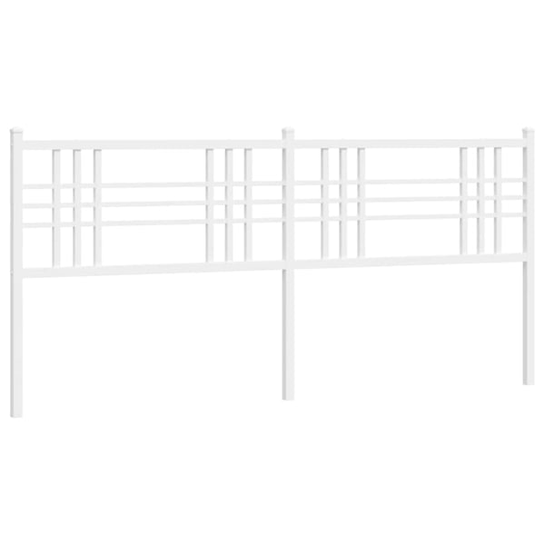 vidaXL Utskiftbar sengegavl i metall hvit 193 cm