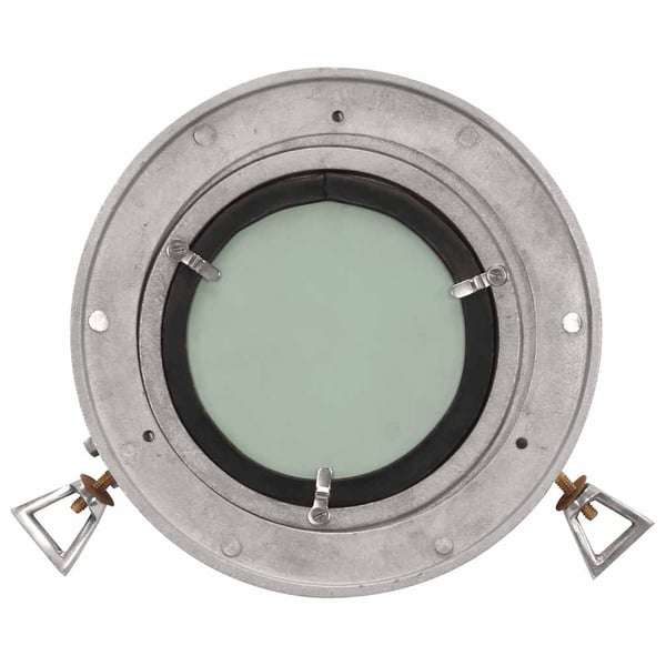 vidaXL Kuøyespeil vegghengt Φ23 cm aluminium og glass