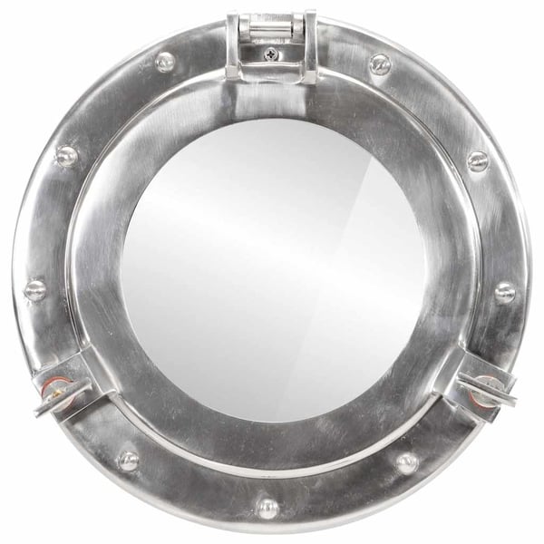 vidaXL Väggspegel Ø30 aluminium och glas