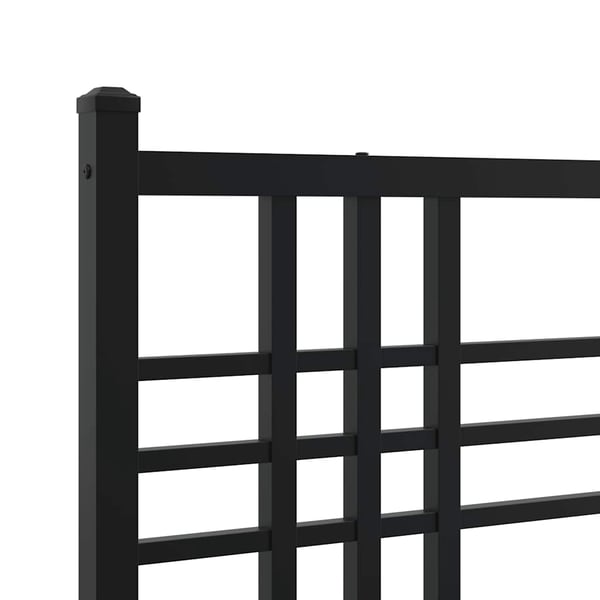 vidaXL Utskiftbar sengegavl i metall svart 200 cm