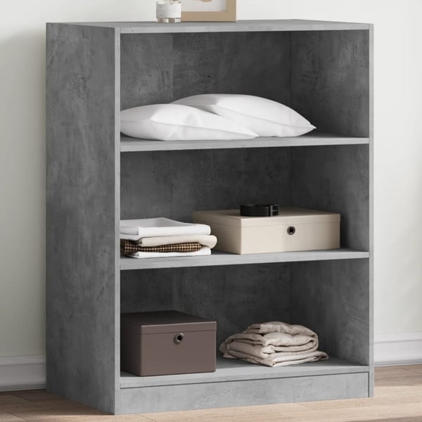 vidaXL Vaatekaappi betoninharmaa 77x48x102 cm lastulevy