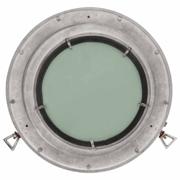 vidaXL Kuøyespeil vegghengt Φ38 cm aluminium og glass