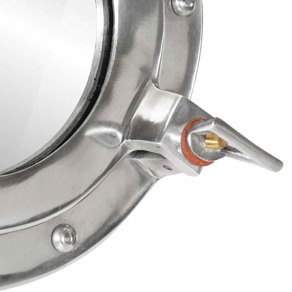 vidaXL Kuøyespeil vegghengt Φ38 cm aluminium og glass