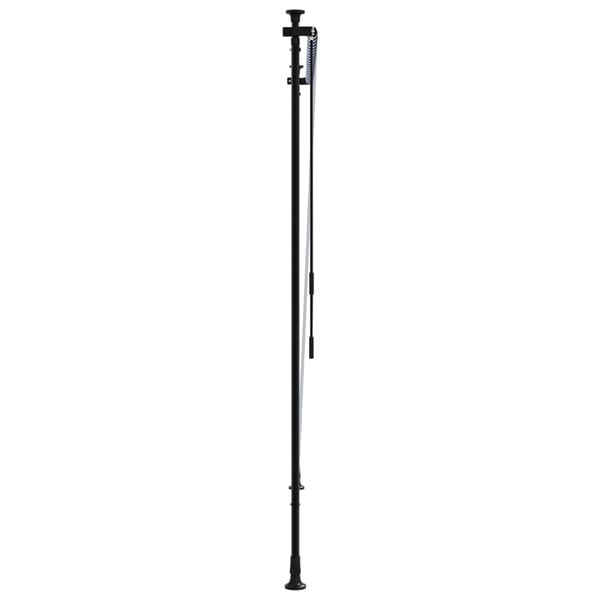 vidaXL Utendørs rullegardin blå og hvit 200x270 cm stoff og stål