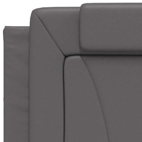 vidaXL seng Viana med madras 90x190 cm kunstlæder grå
