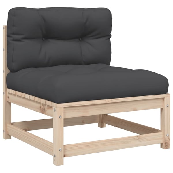vidaXL sofasæt til haven 6 dele med hynder massivt fyrretræ