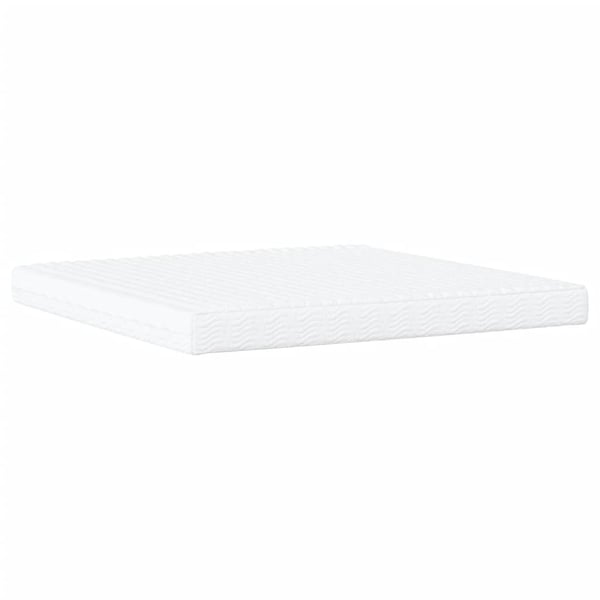 vidaXL seng med madras 200x200 cm kunstlæder hvid