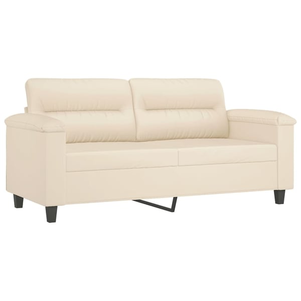 vidaXL sofasæt 2 dele med puder mikrofiberstof beige