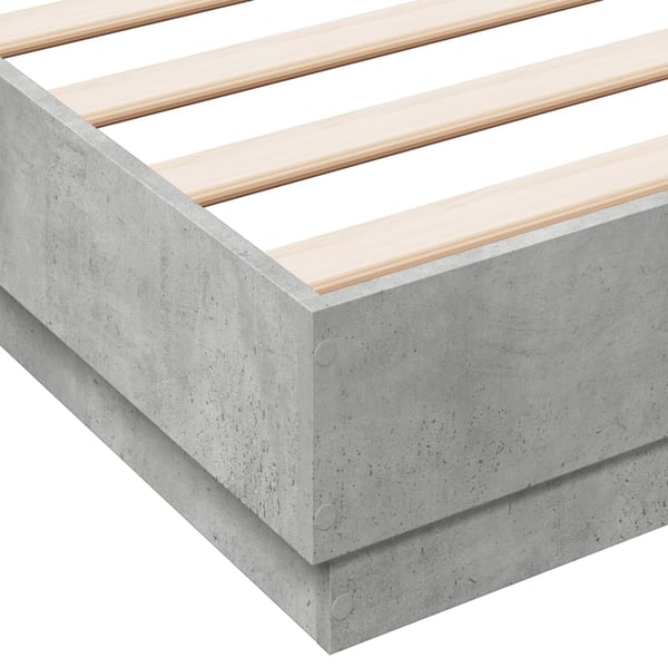 vidaXL Sengeramme betonggrå 135x190 cm konstruert tre