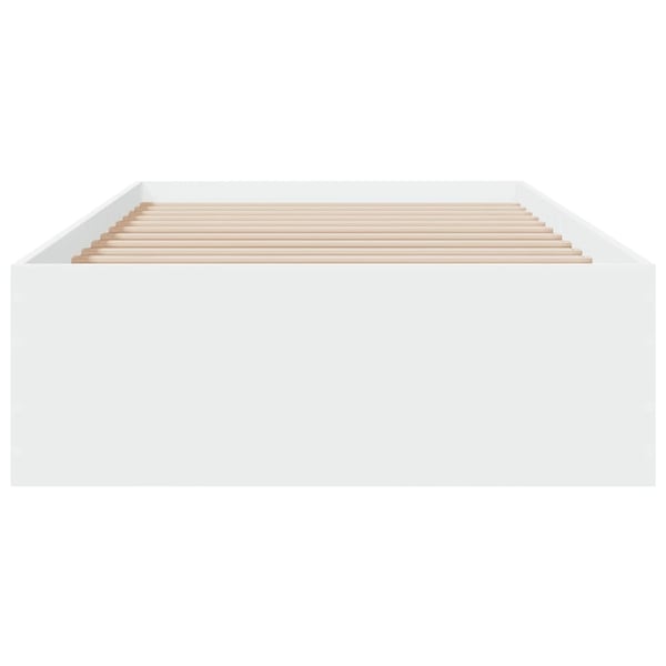 vidaXL Sengeramme med skuffer hvit 90x190 cm konstruert tre